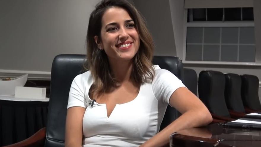 Rocío Vidal durante una entrevista.