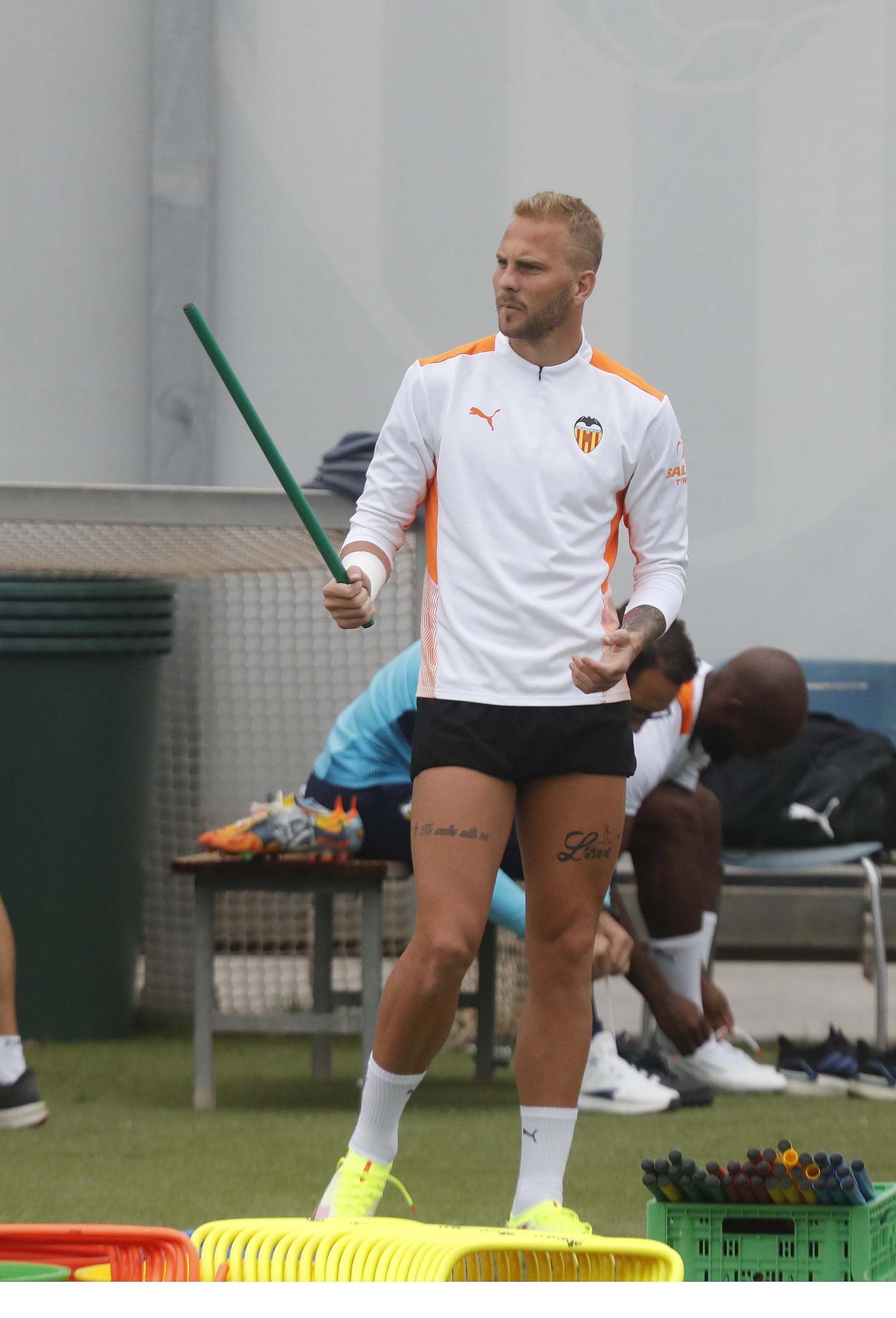 Entrenamiento del Valencia antes del encuentro frente al Mallorca