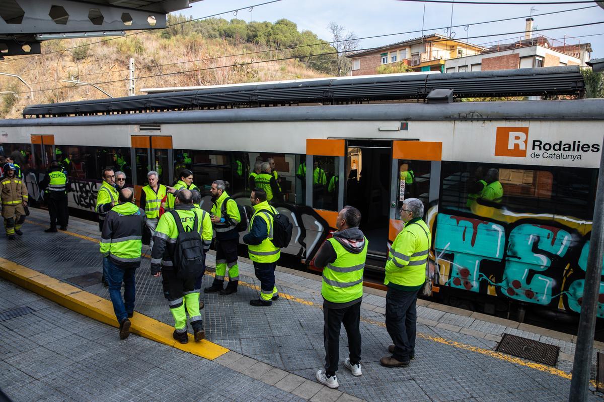 Choque de trenes en la estación de Montcada i Reixac-Manresa.