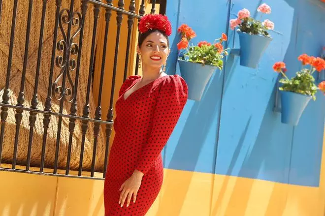 Trajes de gitana en el miércoles de Feria