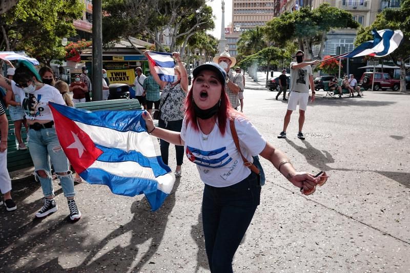 Manifestación por la libertad en Cuba