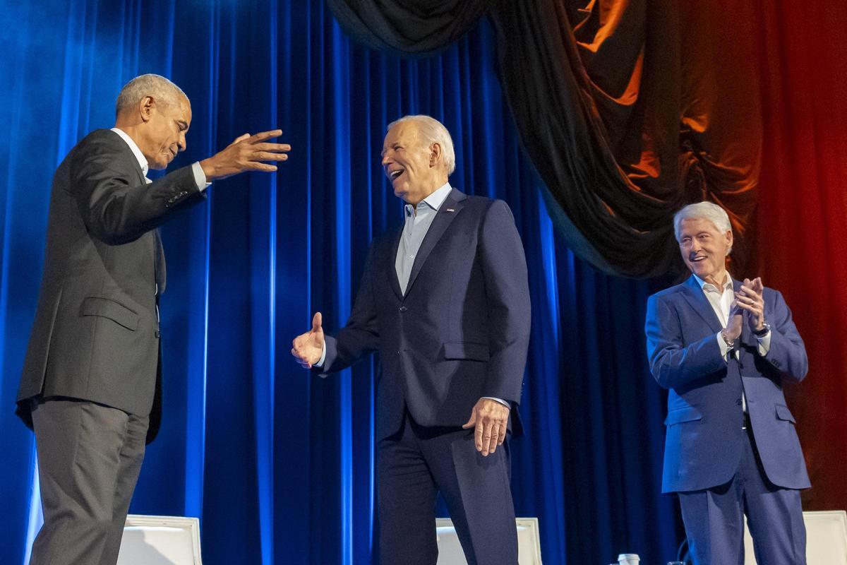 Obama y Clinton apoyan a Biden en un acto en Nueva York