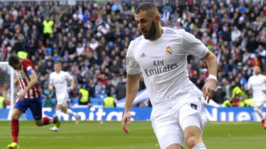 Benzema, durante el partido contra el Real Madrid.