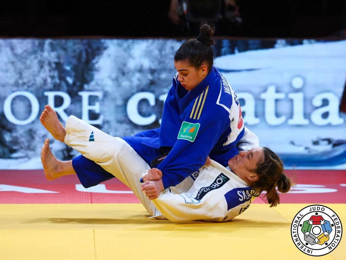 Laura Vázquez, en uno de sus combates.