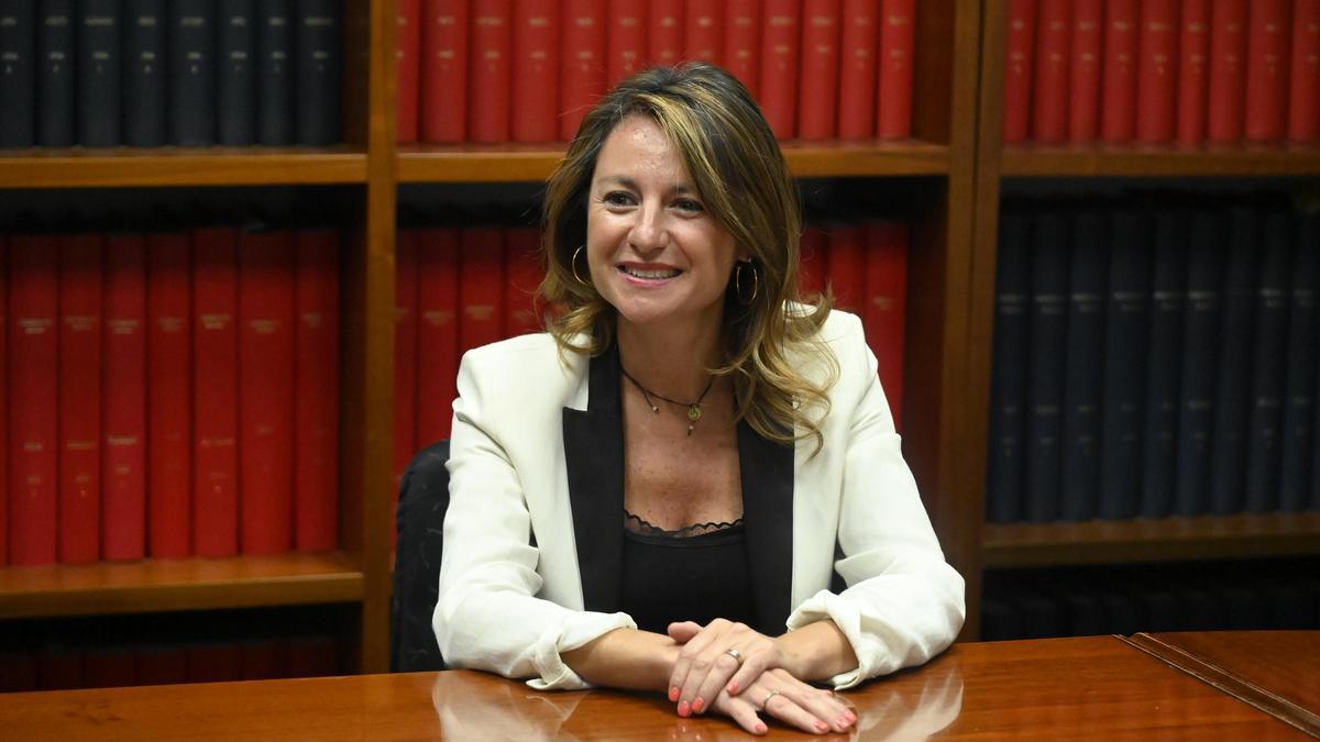 La nueva alcaldesa de Castelló, Begoña Carrasco, durante la entrevista concedida a este diario.
