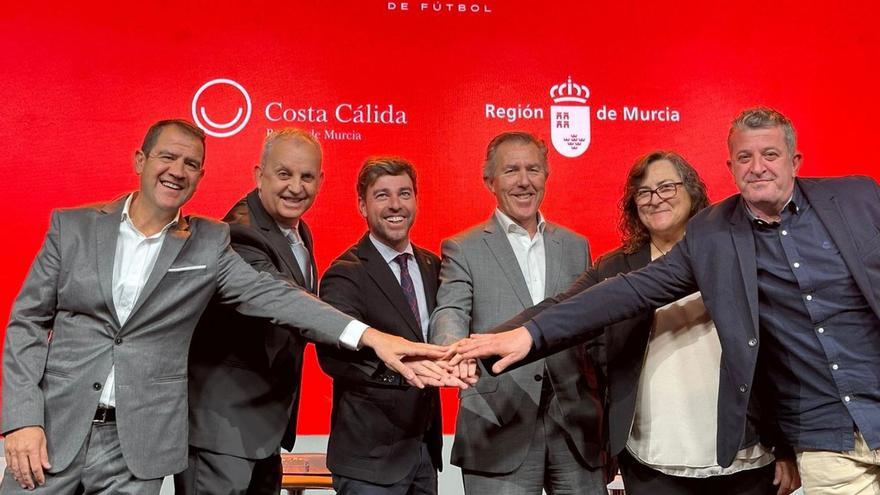 Serrejón, Sánchez, Fran Sánchez, Monje Carrillo, Toñi González e Ibáñez, este jueves en Madrid. | RFEF