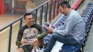 Sergio Lozano y Llorenç Tarrés conversan en la ciutat esportiva Joan Gamper a raíz de la publicación de su libro Goles y cicatrices”