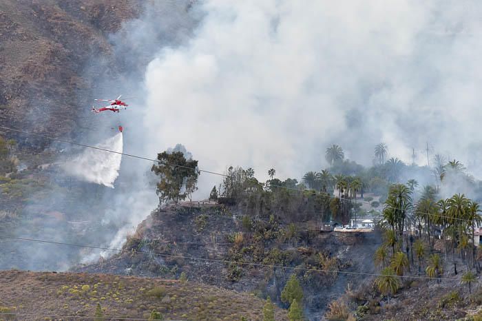 Incendio el hotel Molino del Agua, en Ayacata