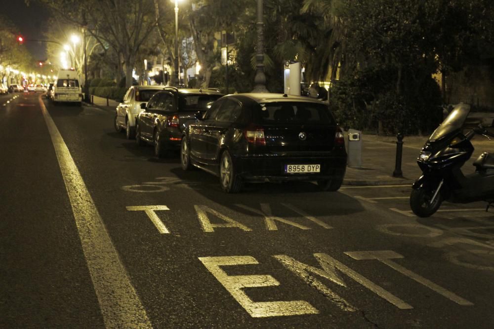 Polémica por el uso del carril bus de noche en València