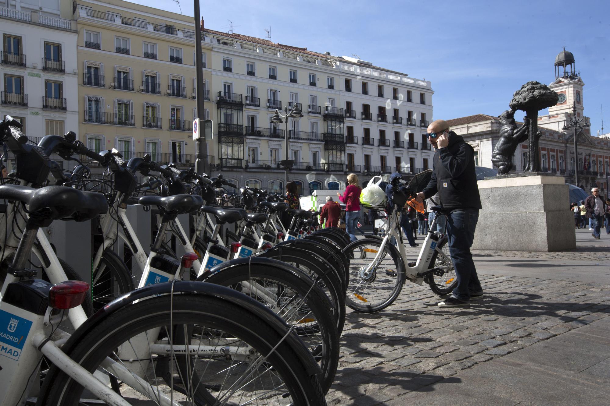 Bicicletas en la Puerta del Sol
