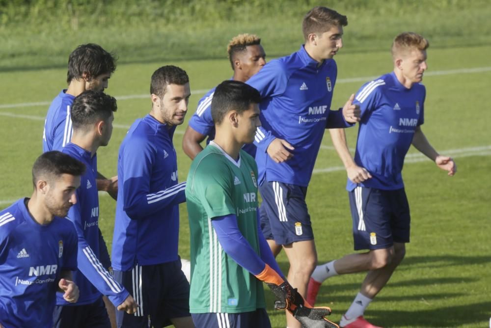 Entrenamiento del Oviedo en El Requexón