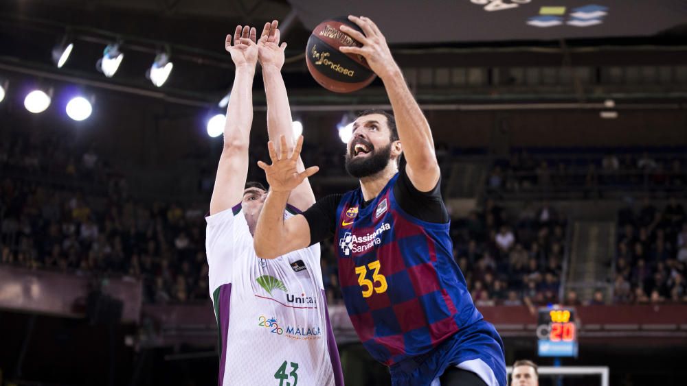 Partido del Barcelona y el Unicaja en el Palau.