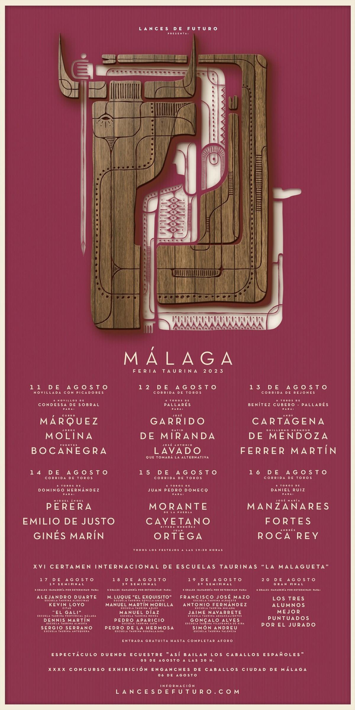 Cartel de la Feria Taurina de Málaga 2023.