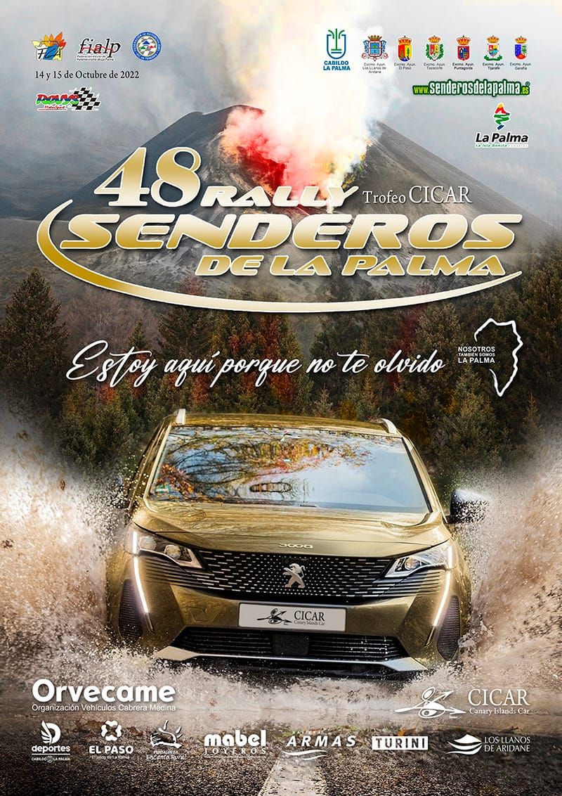 Cartel 48 Rally Senderos de La Palma.