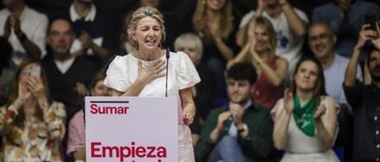 Yolanda Díaz, en la presentación de su candidatura.