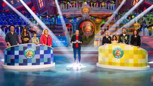 Equipo azul y amarillo en El Grand Prix