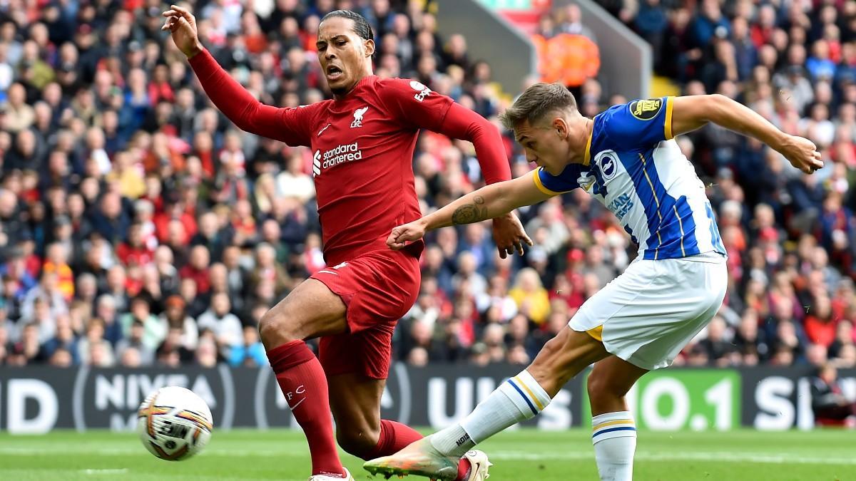 Imagen del duelo entre el Liverpool y el Brighton