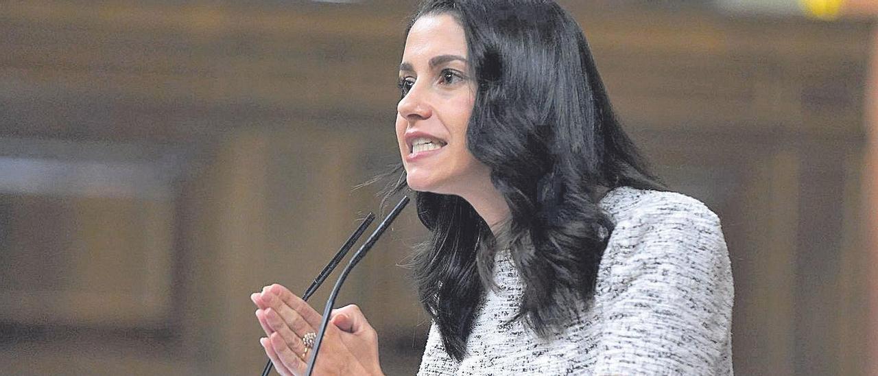 Inés Arrimadas, durante el último debate sobre el estado de la nación.