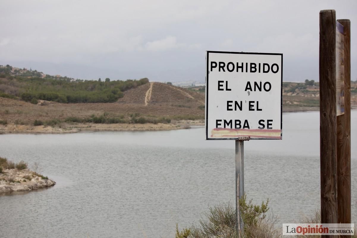 Obras de rehabilitación de la Casa del Agua junto al embalse de Santomera.