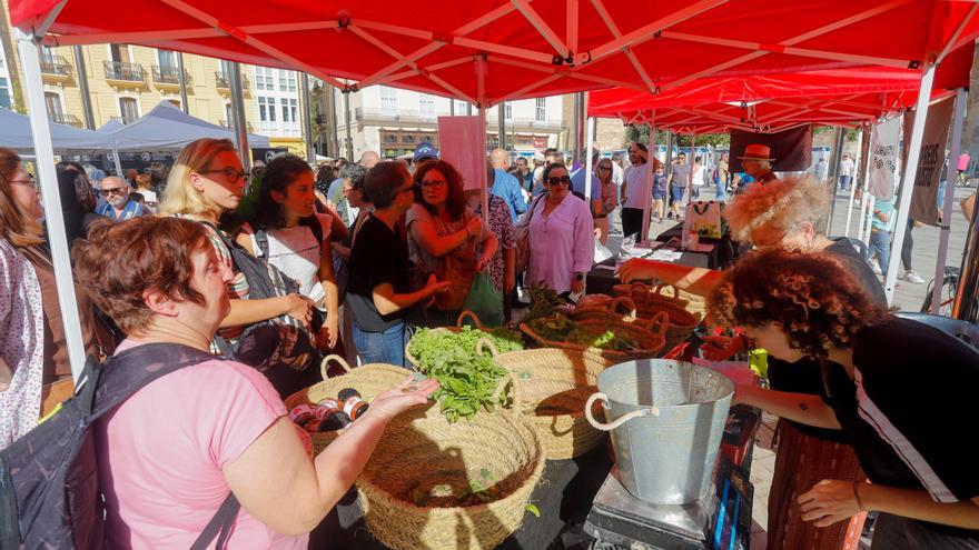 El mercado de proximidad de la Plaza de la Reina agota en dos horas todo el género: &quot;Ha sido un éxito absoluto&quot;