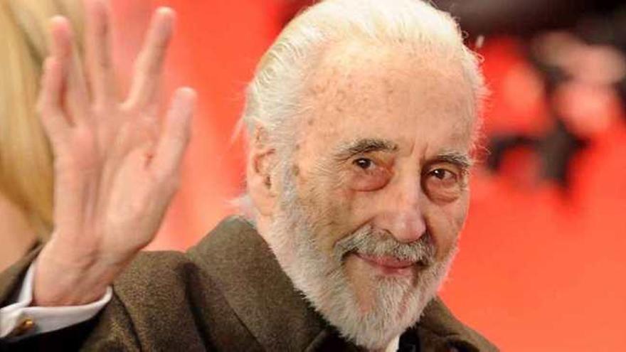 Christopher Lee en una de sus últimas apariciones públicas.