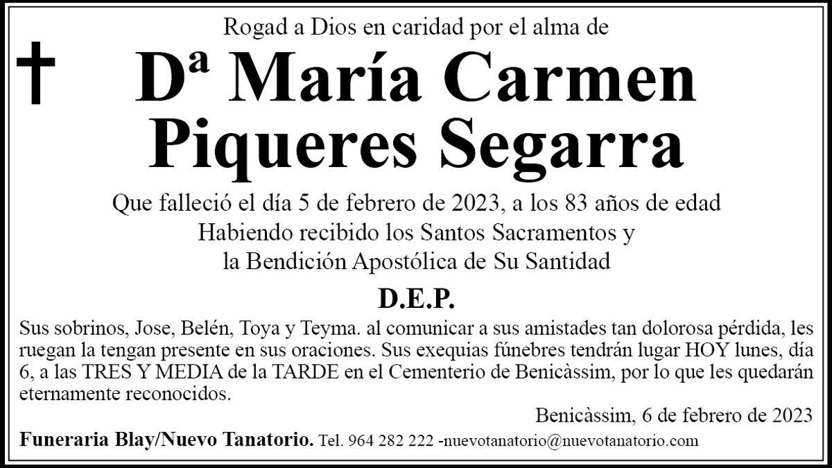 Dª María Carmen Piqueres Segarra