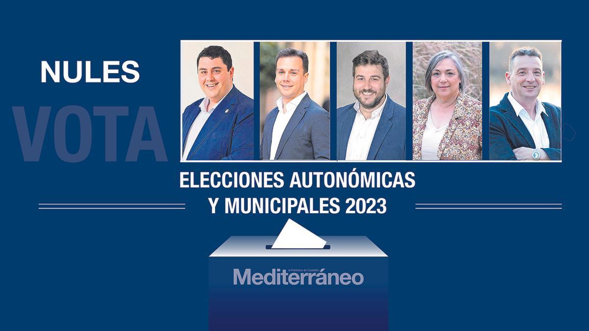 Los cinco candidatos que se presentan a las elecciones en Nules.