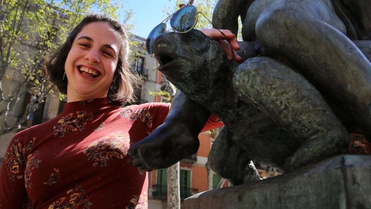 Cristina Morales, en la Ronda de Sant Antoni.