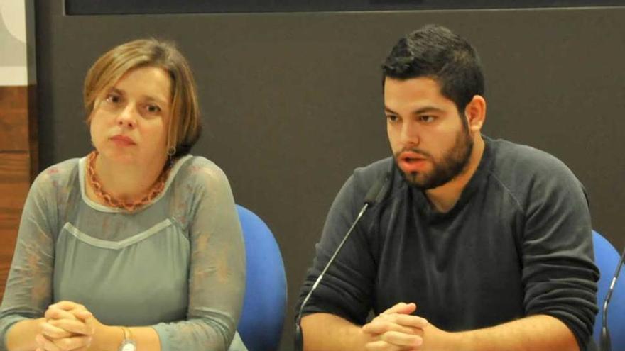 Ana Taboada y Rubén Rosón, ayer, durante la rueda de prensa en el Ayuntamiento.