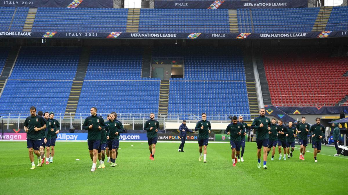 La selección italiana sobre el césped de San Siro