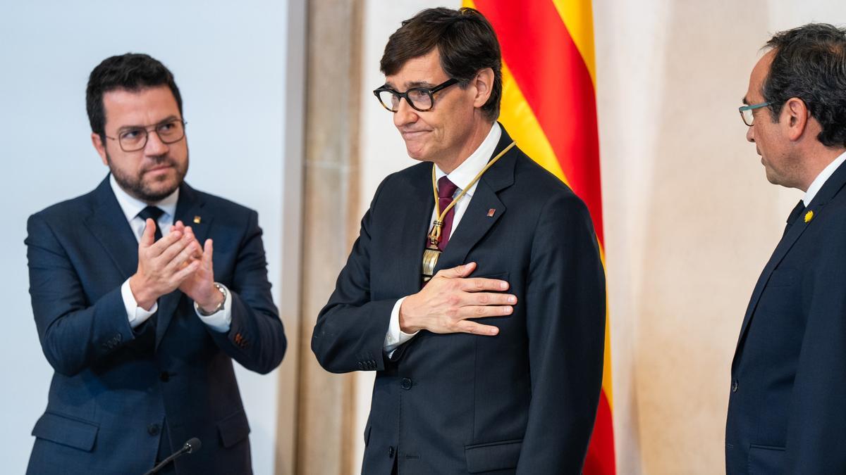 Toma de posesión del presidente electo de la Generalitat, Salvador Illa, este sábado en Barcelona