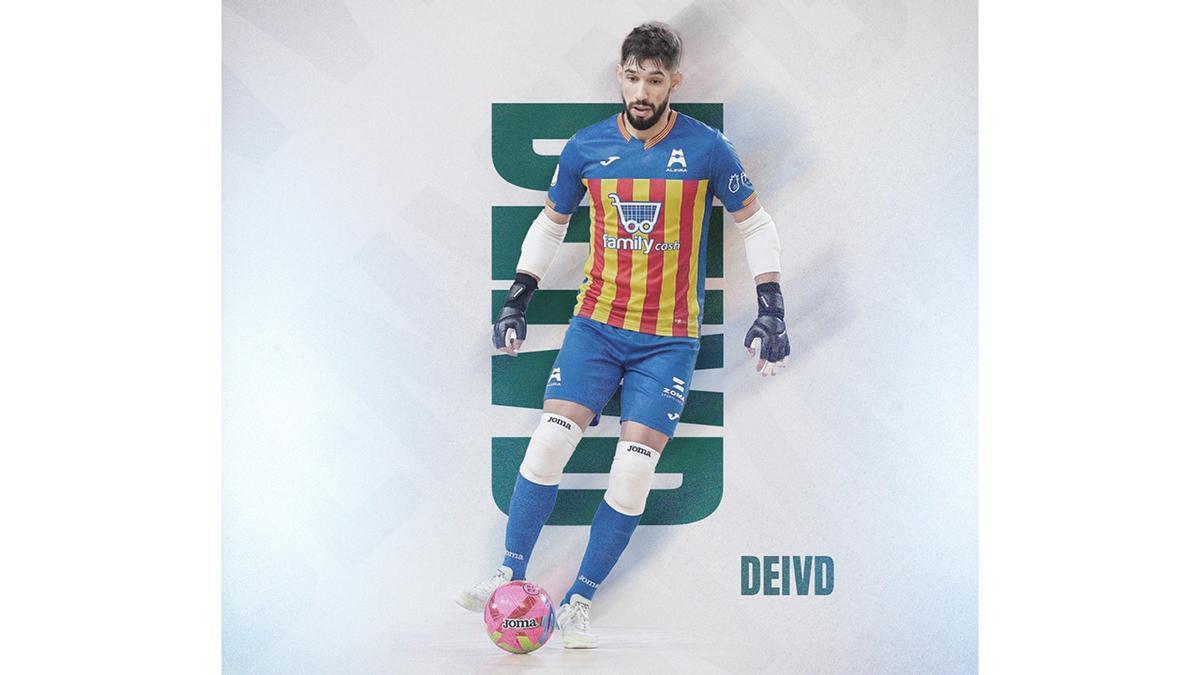 El nuevo portero del Alzira FS, Deivd de Souza.