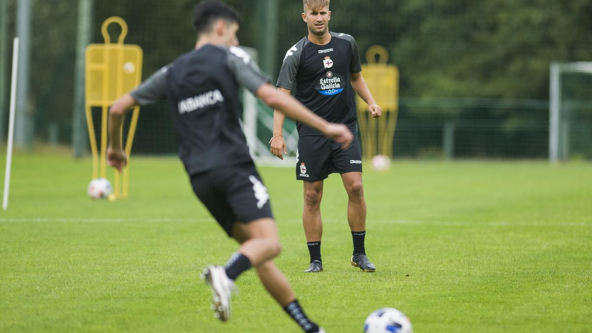 Pimer entrenamiento de la pretemporada del Dépor 2021-2022