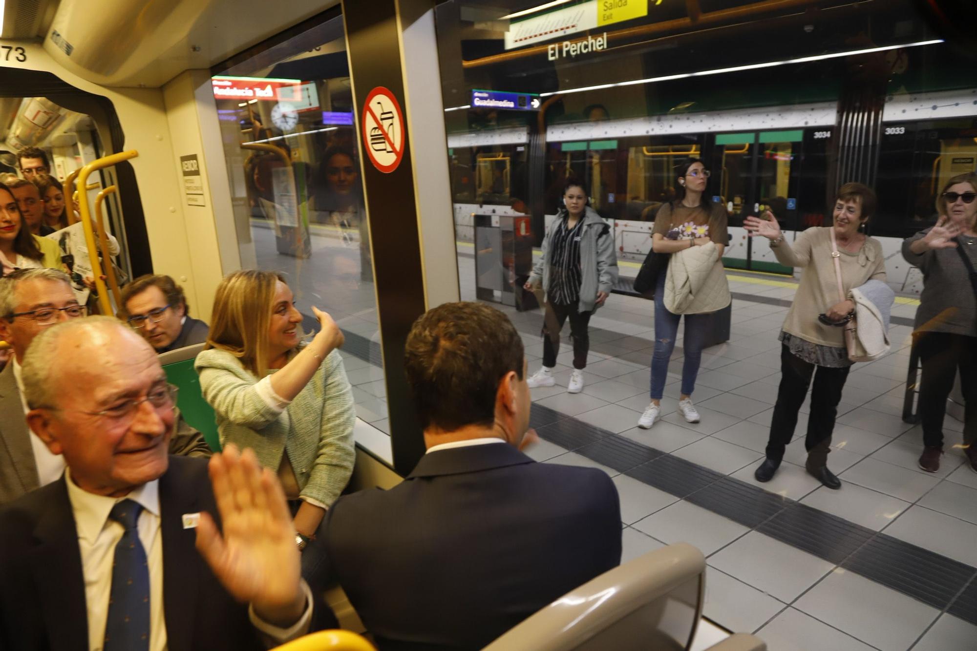 Inauguración de la ampliación del metro de Málaga hasta el Centro