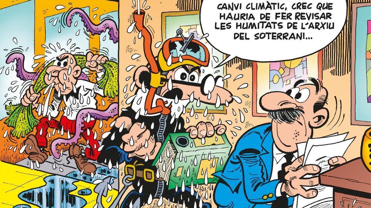 Portada del còmic de Francisco Ibáñez &#039;Mortadel·lo i Filemó. El canvi climàtic&#039; (Bruguera)