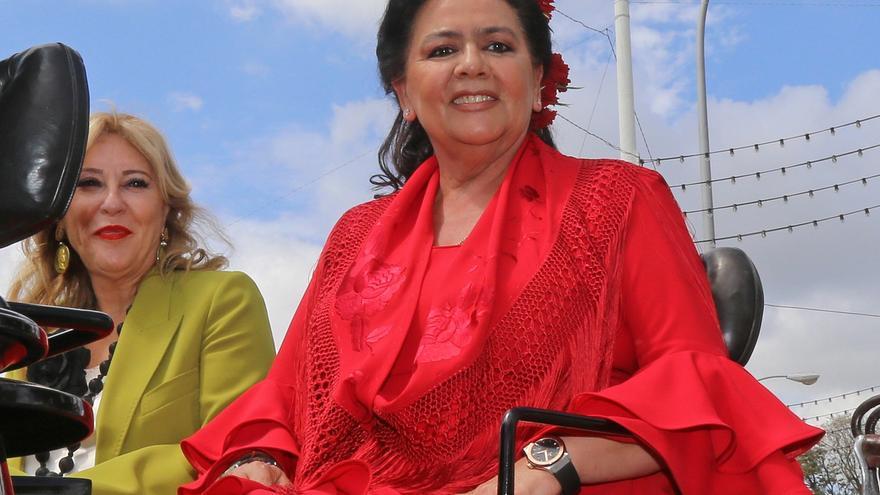 María del Monte en el Real de la Feria de Abril, a 7 de mayo de 2025, en Sevilla (Andalucía, España).