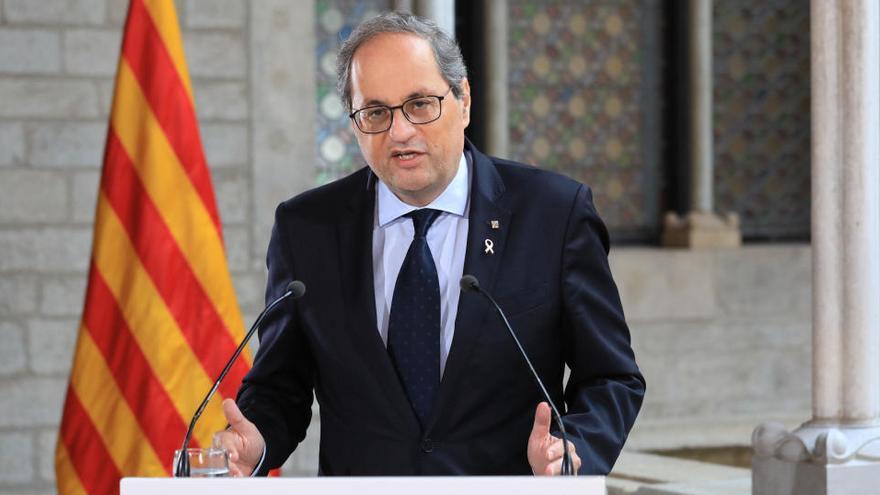El president de la Generalitat Quim Torra ha llançat un missatge institucional a l&#039;entorn de la decisió judicial de retirar el tercer grau als líders independentistes