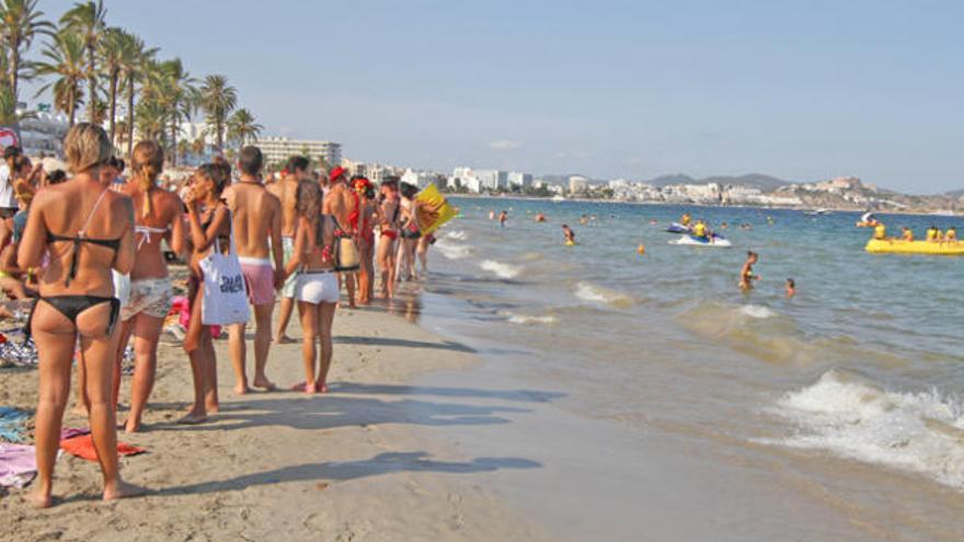 Los bañistas encontraron un cadáver el sábado en esta zona de Platja d´en Bossa.