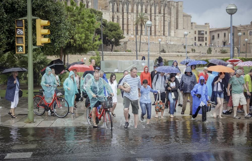 Wolkenbruch in Palma de Mallorca am Freitag (15.9.).