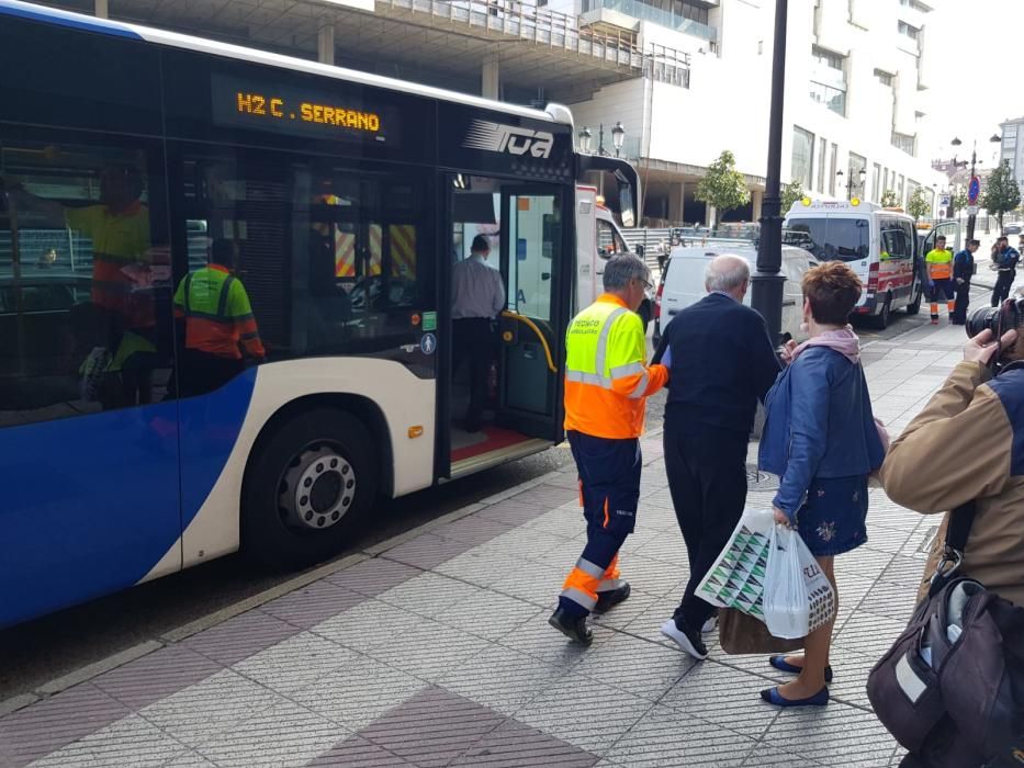 Accidente autobús en Oviedo