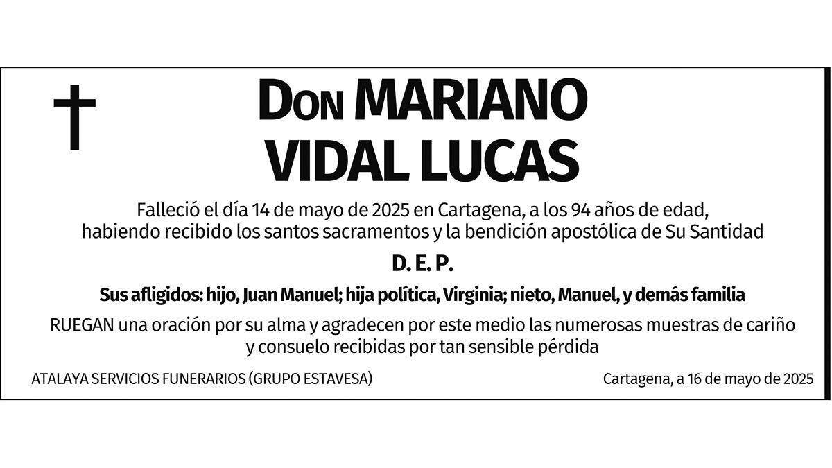 D. Mariano Vidal Lucas