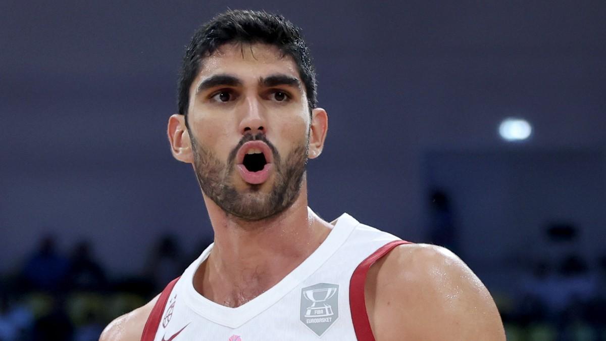 Santi Aldama, durante el Eurobasket