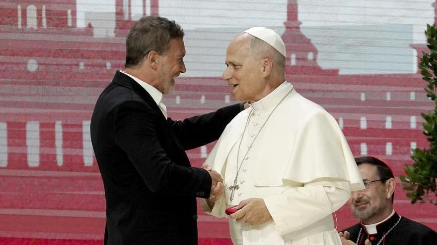 Antonio Banderas reivindica ante el Papa el valor del arte y
