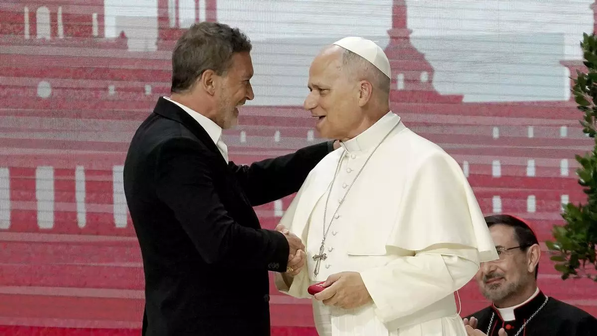 Antonio Banderas ante el papa: "La Iglesia es el mayor productor de arte en la historia de la humanidad"