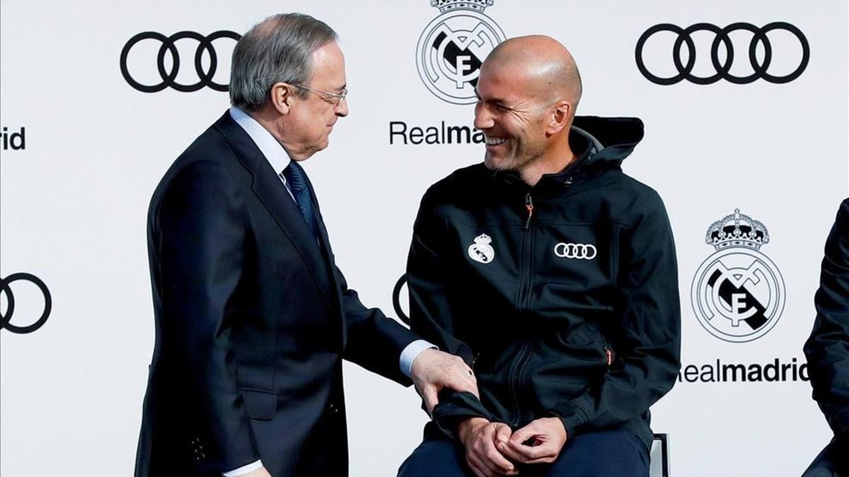 Florentino Pérez y Zidane, en un acto reciente