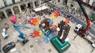Así ha sido la Plantà de la Hoguera Oficial 2025 a vista de dron