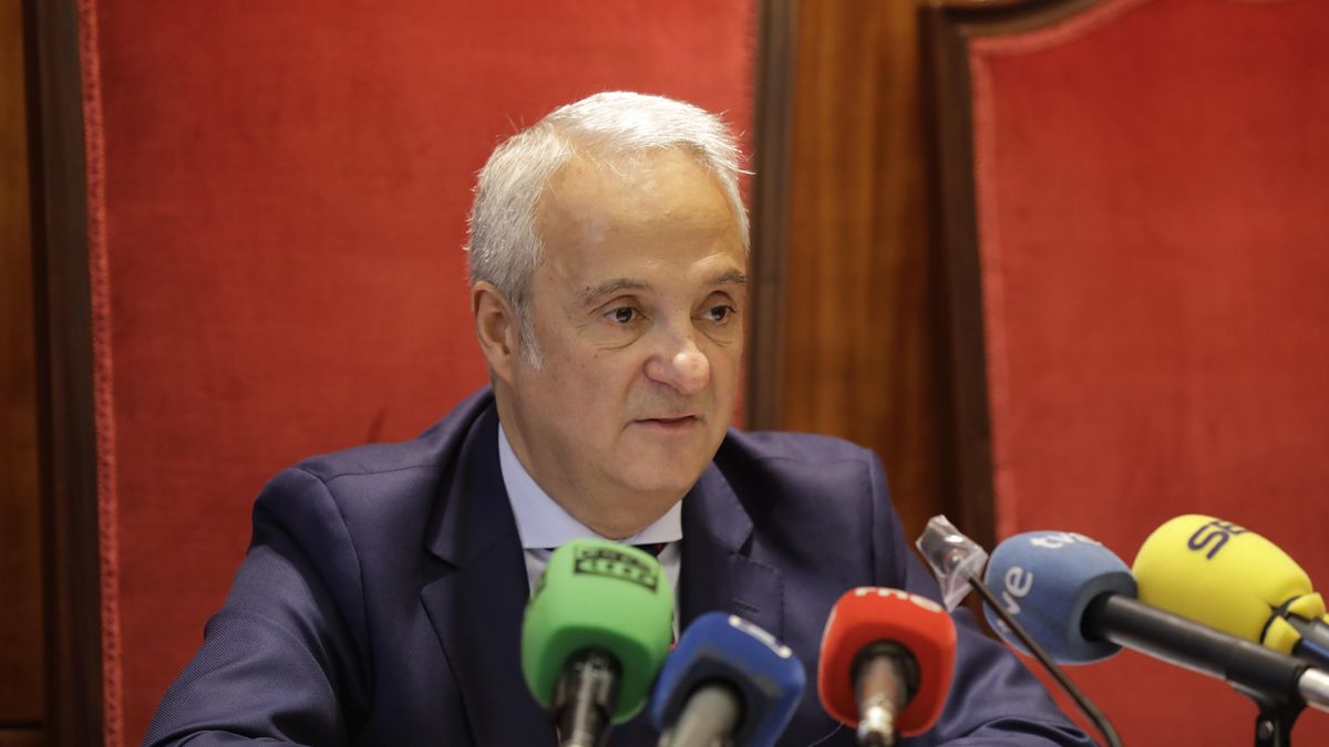 Jesús María Chamorro, durante la presentación de la memoria del TSJA.