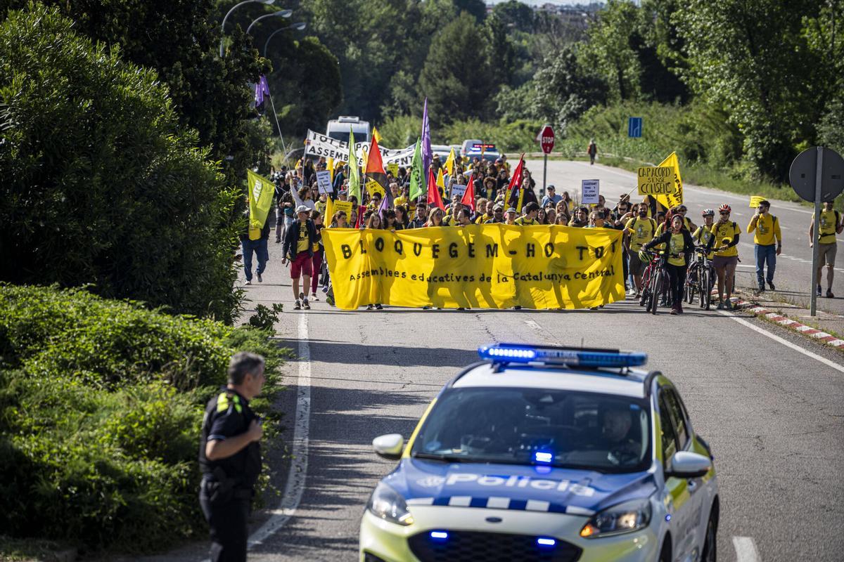 Les fots de la jornada de vaga dels docents a la Catalunya central aquest dijous