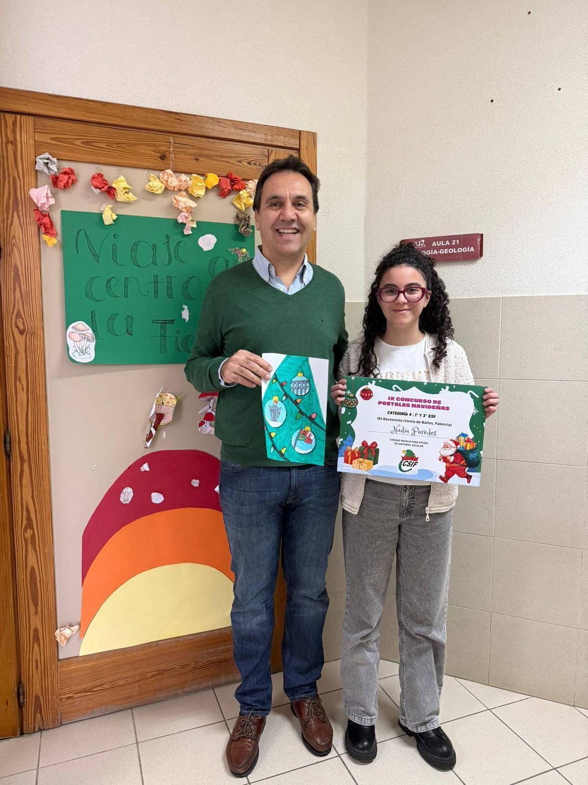 Nadia Paredes, del IES Recesvinto, en Venta de Baños (Palencia)