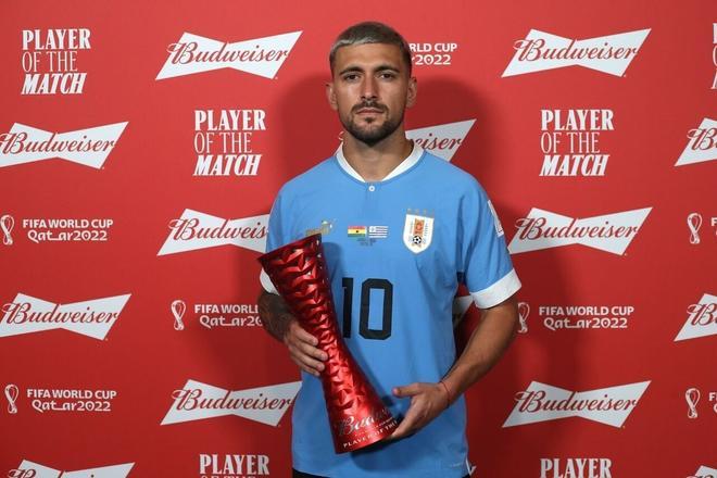 Giorgian de Arrascaeta, mejor de Uruguay ante Ghana pese a caer eliminados en fase de grupos